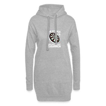Seulement 3 points fléchettes joueur fléchettes fléchettes - Sweat-shirt à capuche long Femme - gris chiné - Devant