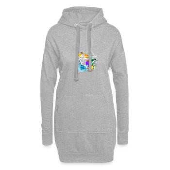 Archer à l’arc et aux flèches Archer - Sweat-shirt à capuche long Femme - gris chiné - Devant