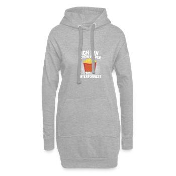 Unterpommest Fritten Pommes French fries - Hoodie-Kleid - Grau meliert - Vorne