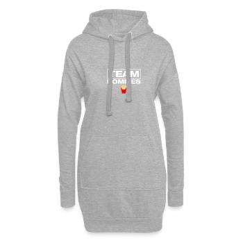 Fritten Team Pommes French fries - Hoodie-Kleid - Grau meliert - Vorne