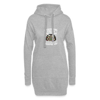 Joueur de fléchettes Shanghai Finish Fléchettes - Sweat-shirt à capuche long Femme - gris chiné - Devant