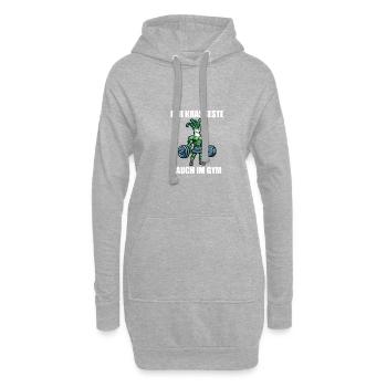 Lauch Bodybuilding Bodybuilder Gym Kraftsport - Hoodie-Kleid - Grau meliert - Vorne
