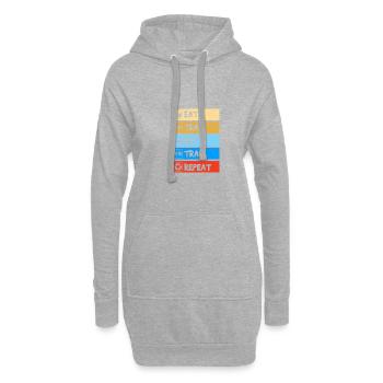 Eat train Bodybuilding Bodybuilder Gym Kraftsport - Hoodie-Kleid - Grau meliert - Vorne
