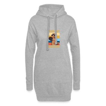 Badminton spectaculaire Badminton Joueur de badminton - Sweat-shirt à capuche long Femme - gris chiné - Devant