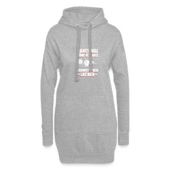 Parfois, j’écoute des joueurs de pétanque - Sweat-shirt à capuche long Femme - gris chiné - Devant