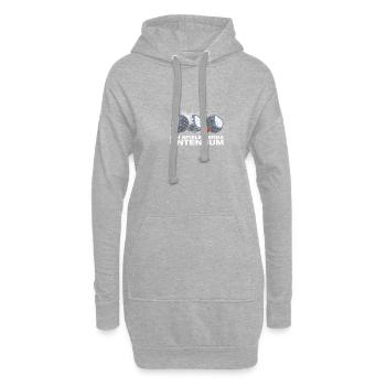 Pétanque en dessous du joueur de boules - Sweat-shirt à capuche long Femme - gris chiné - Devant