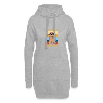 Curling, Curling, Curling, Curling - Sweat-shirt à capuche long Femme - gris chiné - Devant