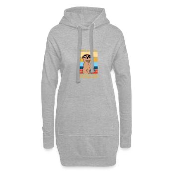 Der Stock Eisstockschießen Stockschießen - Hoodie-Kleid - Grau meliert - Vorne