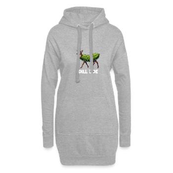 Dill Doe Lustige Gurke Pickle Gurkenliebhaber - Hoodie-Kleid - Grau meliert - Vorne