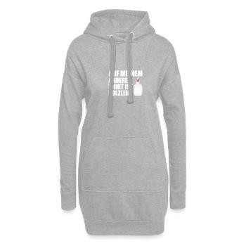 Holzleim Tischler Schreiner - Hoodie-Kleid - Grau meliert - Vorne