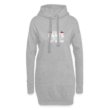pets pets pets pets vous pouvez couper le verre - Sweat-shirt à capuche long Femme - gris chiné - Devant