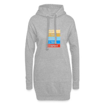 Eat train Bodybuilding Bodybuilder Gym Kraftsport - Hoodie-Kleid - Grau meliert - Vorne