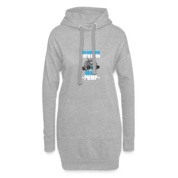 Bonne pompe musculation musculation gymnase exercice de poids - Sweat-shirt à capuche long Femme - gris chiné - Devant