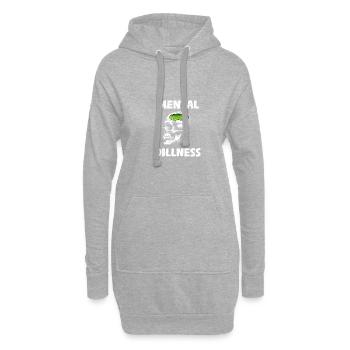 Maladie mentale Drôle Concombre Cornichon Concombre Amour - Sweat-shirt à capuche long Femme - gris chiné - Devant