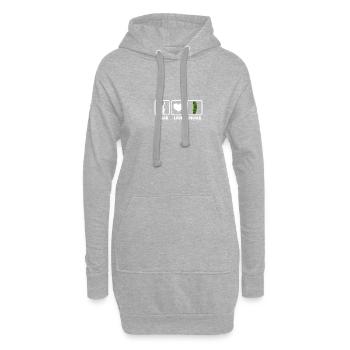 Peace Love Cornichons Drôle Concombre Amateur de Concombre - Sweat-shirt à capuche long Femme - gris chiné - Devant
