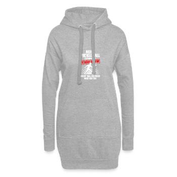 Pickleball Technik lustiges Pickleball Spieler - Hoodie-Kleid - Grau meliert - Vorne