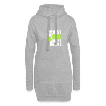 Just one more game lustiges Padelball Spieler - Hoodie-Kleid - Grau meliert - Vorne