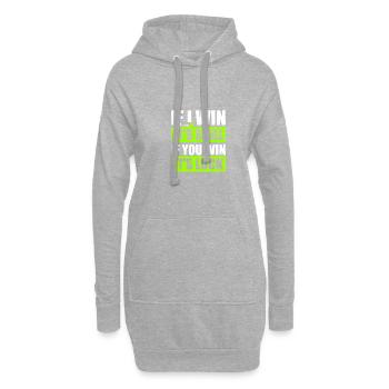 If i win it's skill lustiges Padelball Spieler - Hoodie-Kleid - Grau meliert - Vorne