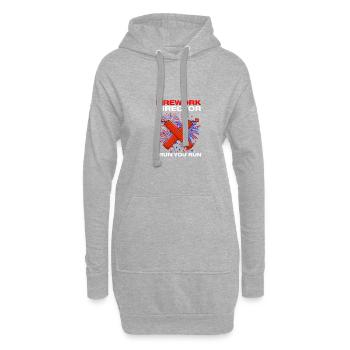 Pyrotechniker Böllern Firework Director - Hoodie-Kleid - Grau meliert - Vorne