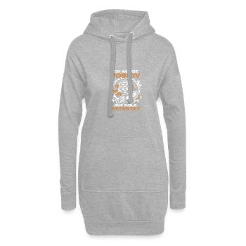 Holz machen Holzfäller Waldarbeiter Forstwirt - Hoodie-Kleid - Grau meliert - Vorne