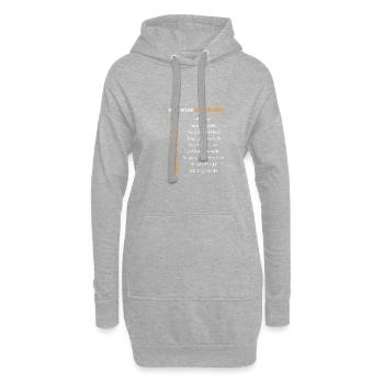 Text-Codes Senior Citizen oder Eldery Person Gesch - Hoodie-Kleid - Grau meliert - Vorne
