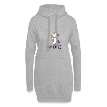 Anniversaire de licorne du zodiaque Sagittaire - Sweat-shirt à capuche long Femme - gris chiné - Devant