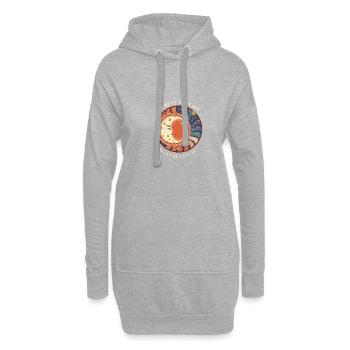 Tshirt horoscope Un rêve sauvage enfant de la lune - Sweat-shirt à capuche long Femme - gris chiné - Devant
