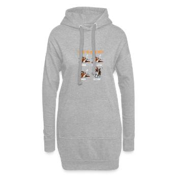 Basset Hound Security Dog Owner Animal disant - Sweat-shirt à capuche long Femme - gris chiné - Devant