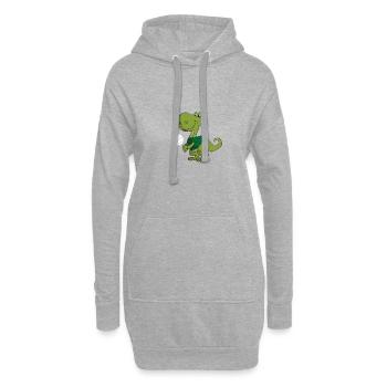 T-Rex Volleyball Tyrannosaure Dinosaure Dino - Sweat-shirt à capuche long Femme - gris chiné - Devant