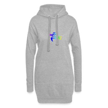 Tortue mer océan plongée plongée sous-marine apnée - Sweat-shirt à capuche long Femme - gris chiné - Devant