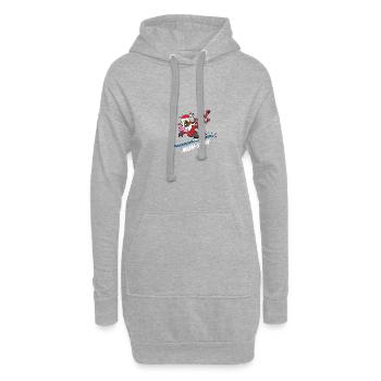 Muh-Schi Cow sur les skis Conception de ski de sports d'hiver | - Sweat-shirt à capuche long Femme - gris chiné - Devant