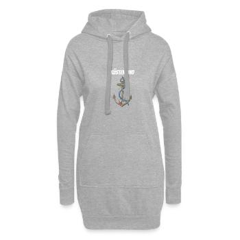Küstenkind Anker Lustiger Spruch Motiv - Hoodie-Kleid - Grau meliert - Vorne