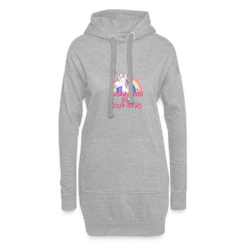 Mamacorn de deux garçons la fête des mères Licorne - Sweat-shirt à capuche long Femme - gris chiné - Devant