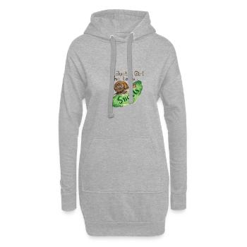 Juste une fille qui aime les escargots une citation pour les filles - Sweat-shirt à capuche long Femme - gris chiné - Devant