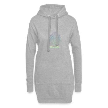 Namaste Monstera Yoga Méditation Feuille de - Sweat-shirt à capuche long Femme - gris chiné - Devant