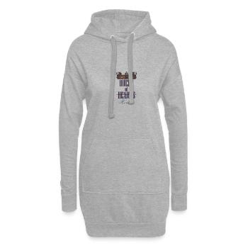 Queen The Hooks Uppercut Crown Boxing Girl - Sweat-shirt à capuche long Femme - gris chiné - Devant