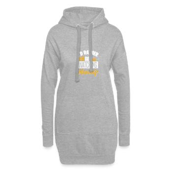Theater Motiv für Theaterschauspieler - Hoodie-Kleid - Grau meliert - Vorne