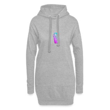 rose coffin pastel grunge style goth - Hoodie-Kleid - Grau meliert - Vorne