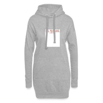 Unterschreibe mein Shirt Verkaufe deine Seele - Hoodie-Kleid - Grau meliert - Vorne