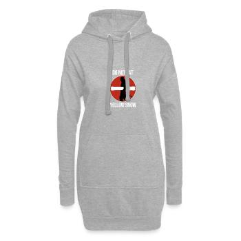 Ski Do Not Eat Yellow Snow Lustiges Skifahren - Hoodie-Kleid - Grau meliert - Vorne