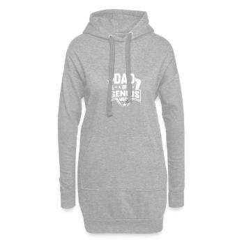 Papa d'un de génie Journée des pères - Sweat-shirt à capuche long Femme - gris chiné - Devant