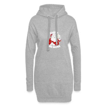 Pfälzer Weihnachten Schääne woi nachde - Hoodie-Kleid - Grau meliert - Vorne