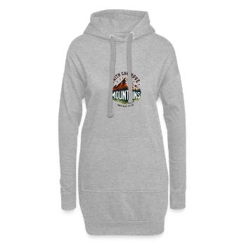La foi peut déplacer des montagnes Matthieu 17 :20 Montagnes - Sweat-shirt à capuche long Femme - gris chiné - Devant