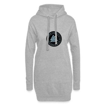 wikinger kompass wotan 02 - Hoodie-Kleid - Grau meliert - Vorne