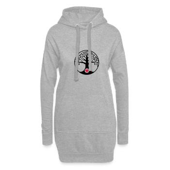 baum des lebens herz - Hoodie-Kleid - Grau meliert - Vorne