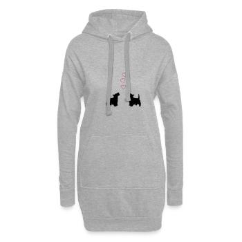 little dogs - Hoodie-Kleid - Grau meliert - Vorne