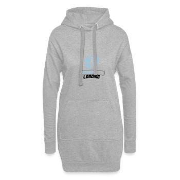 baby loading 002 - Hoodie-Kleid - Grau meliert - Vorne