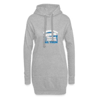Justizvollzug Motiv für Strafvollzugs-Beamte - Hoodie-Kleid - Grau meliert - Vorne