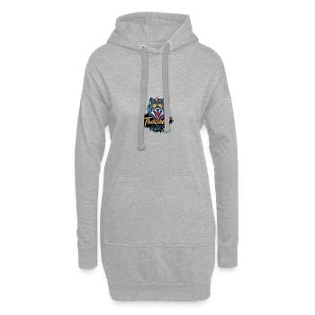 Thailand 2025 Party Wolf - Hoodie-Kleid - Grau meliert - Vorne