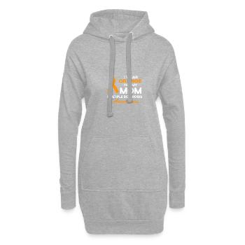 Je porte de l’orange pour ma mère t - - Sweat-shirt à capuche long Femme - gris chiné - Devant